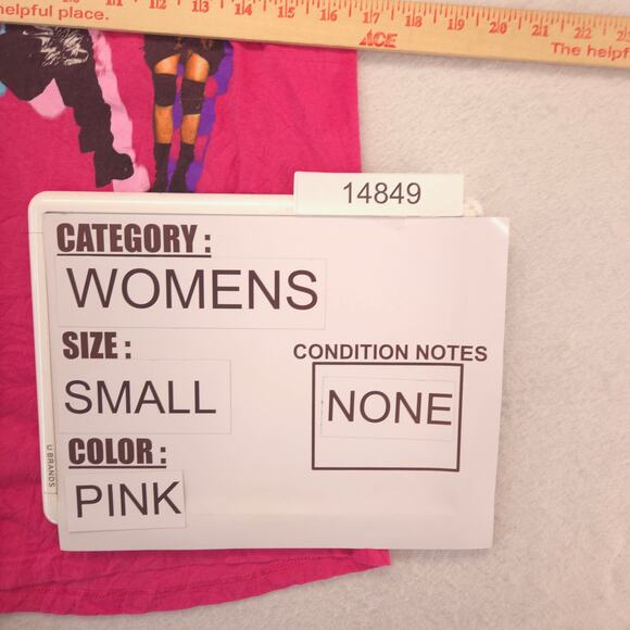 TLC Band Crew Neck Graphic Short Sleeve T Shirt Womens Size Small S Pink - Picture 8 of 9